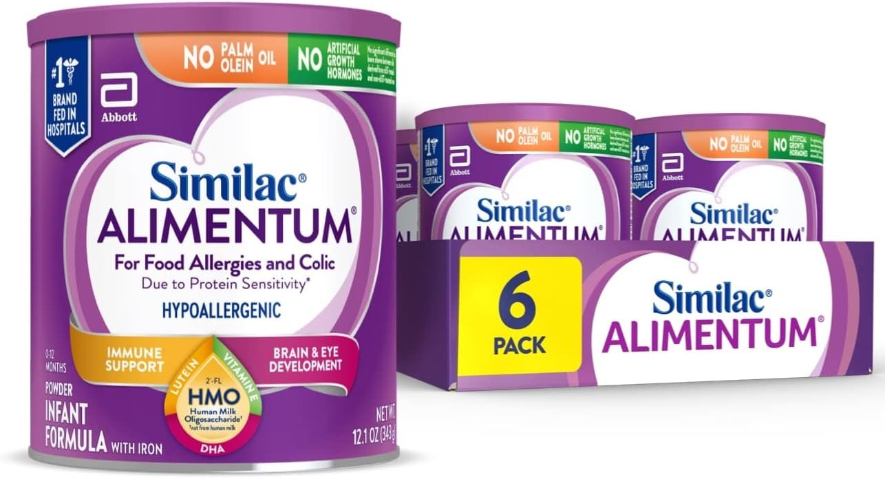 Similac Alimentum with 2’-FL HMO Hypoallergenic Infant Formula, for Food Allergies and Colic,* Suita