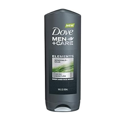 DOVE MEN + CARE Elements Body Wash Mineral+Sage 18 oz Effectively Washes Away Bacteria While Nourish