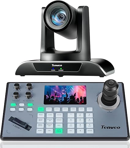 Tenveo PTZ Camera and Controller - 20X Optical Zoom PTZ Camera with HDMI/USB3.0/LAN(PoE) and PTZ Con