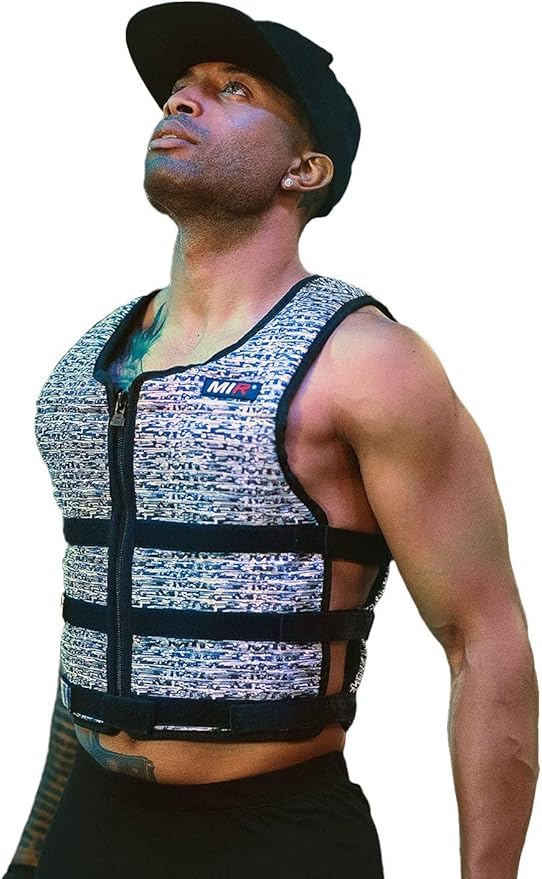 MiR Super Slim Air Flow Weighted Vest 4lbs - 32lbs Workout Vest for Men and Women. Solid Iron Weight