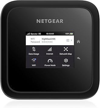 NETGEAR Nighthawk M6 5G Mobile Hotspot, Router with Sim Card Slot, 5G Modem, Portable WiFi Device fo