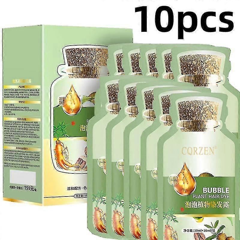 10pcs Natural Plant Hair Dye Bubble New Botanical Based For Grey Hair Color