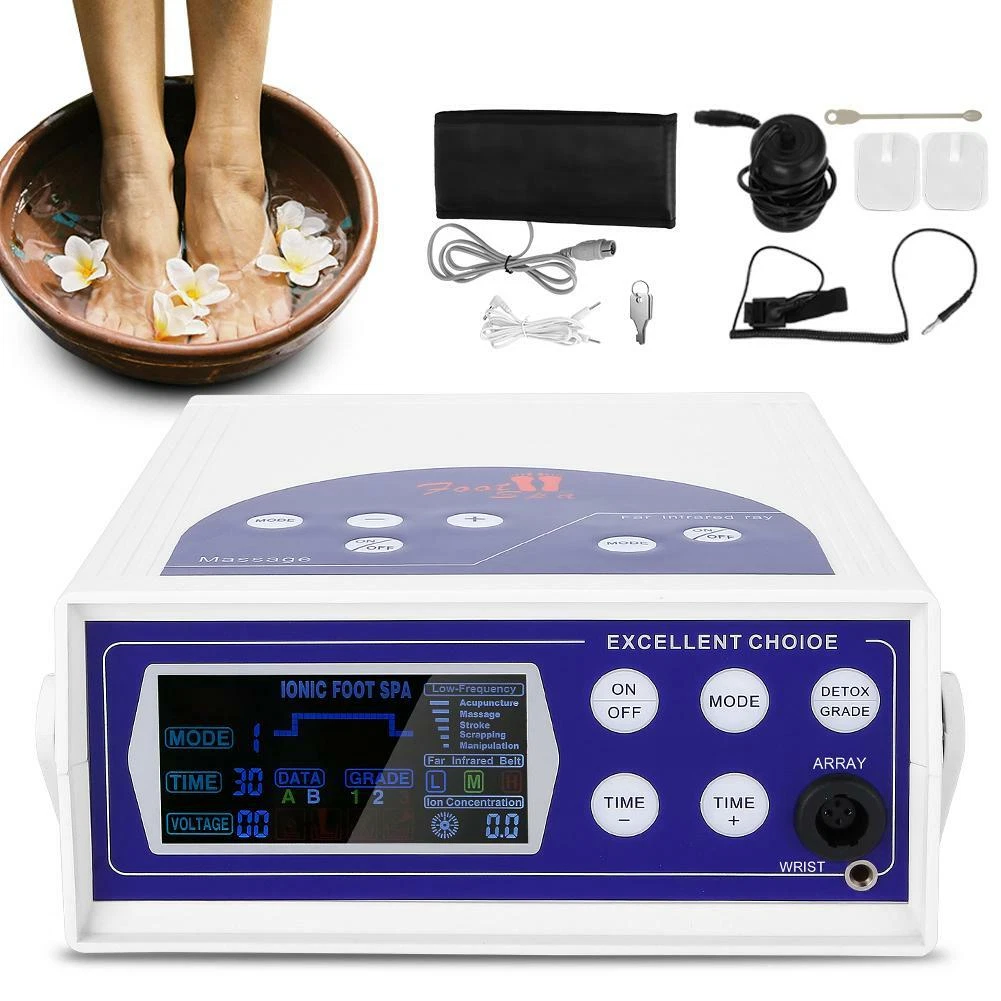 Detox Detoxification Ion Aqua Foot Bath Spa Cell Cleanse Fir Belt Toxin Removal